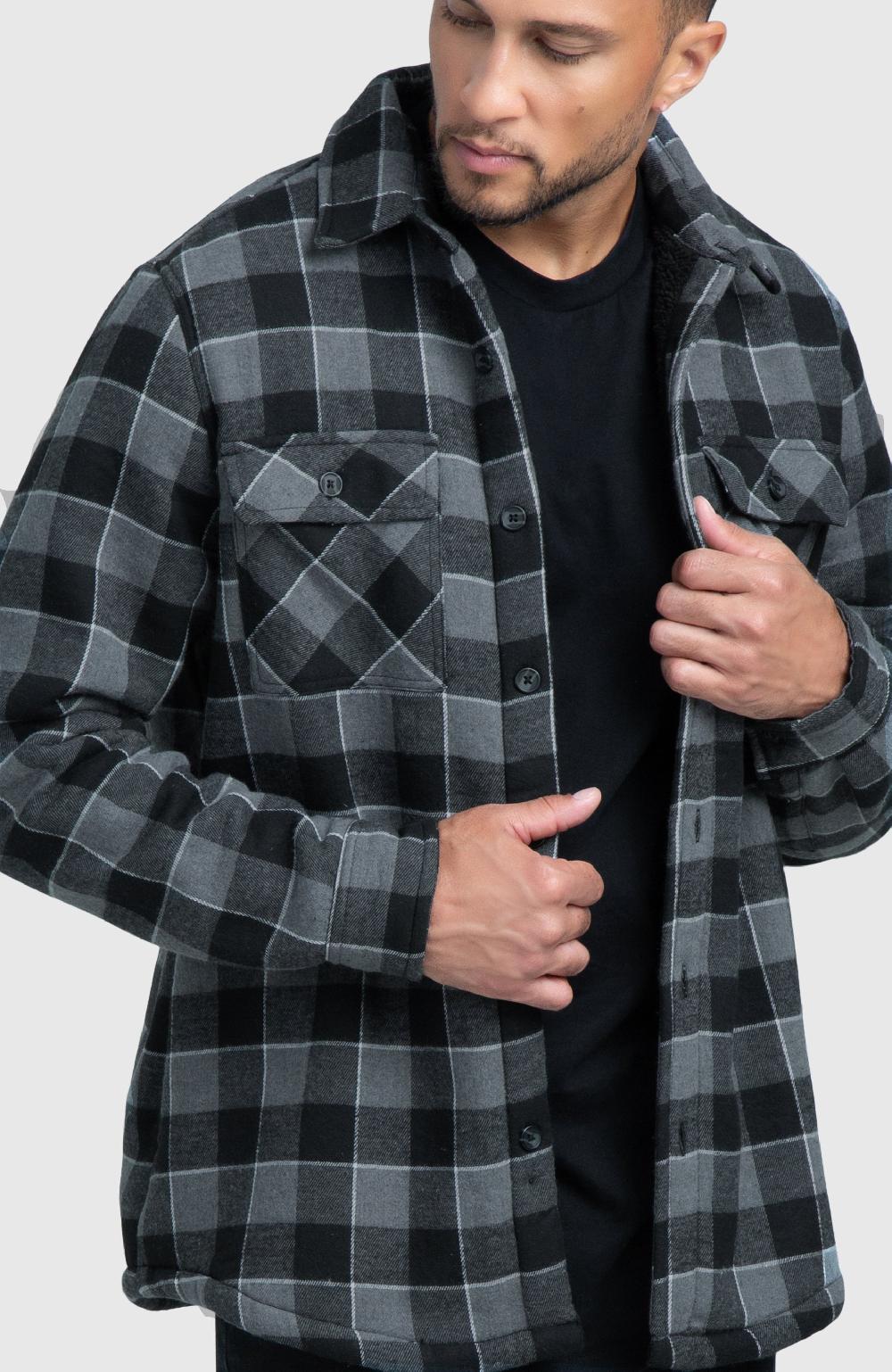 Boston Traders Grey Smoke Bonded Shacket
