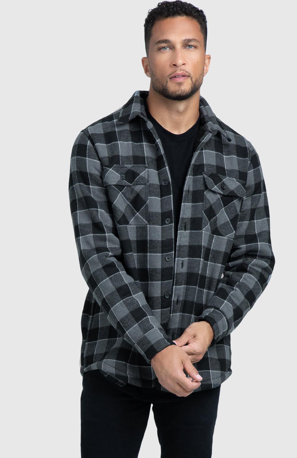 boston traders Grey Smoke Bonded Shacket