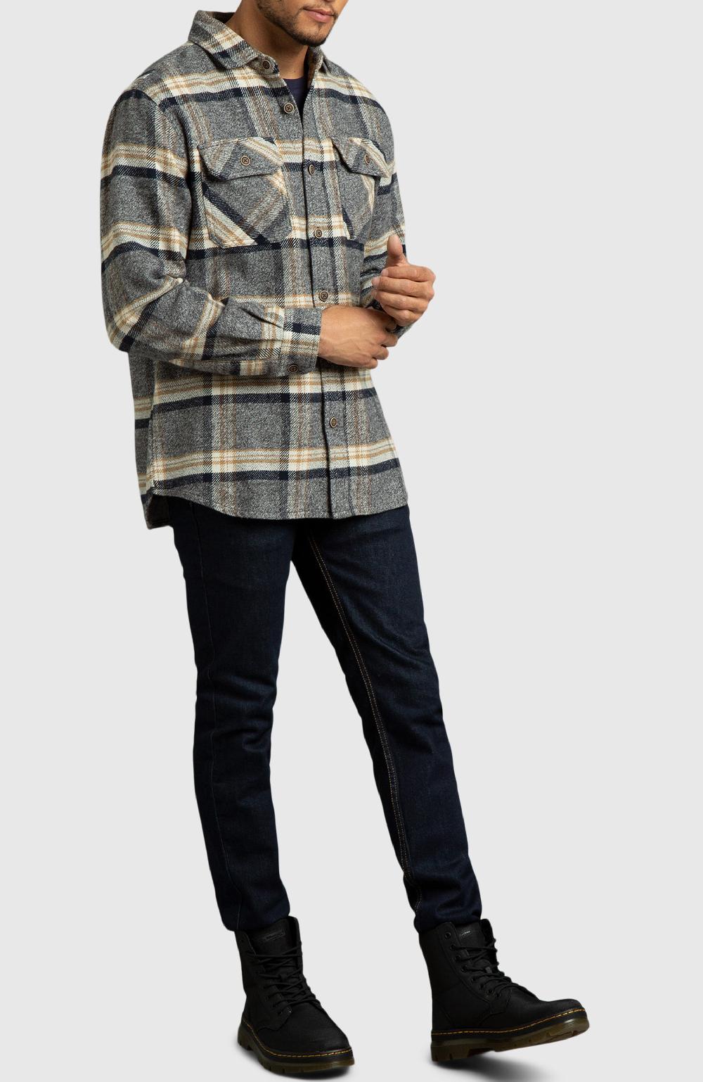 Boston Traders Maple Melange Plaid Overshirt