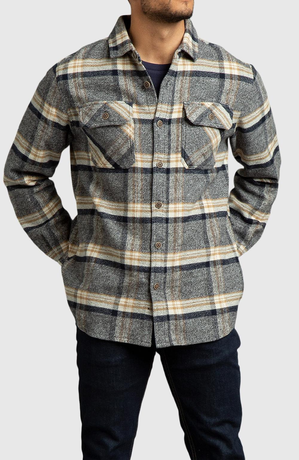 boston traders Maple Melange Plaid Overshirt