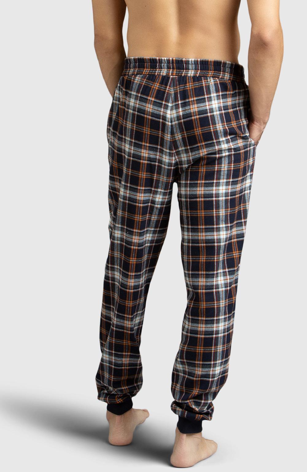 Boston Traders Orange & Navy Flannel Jogger Pyjama