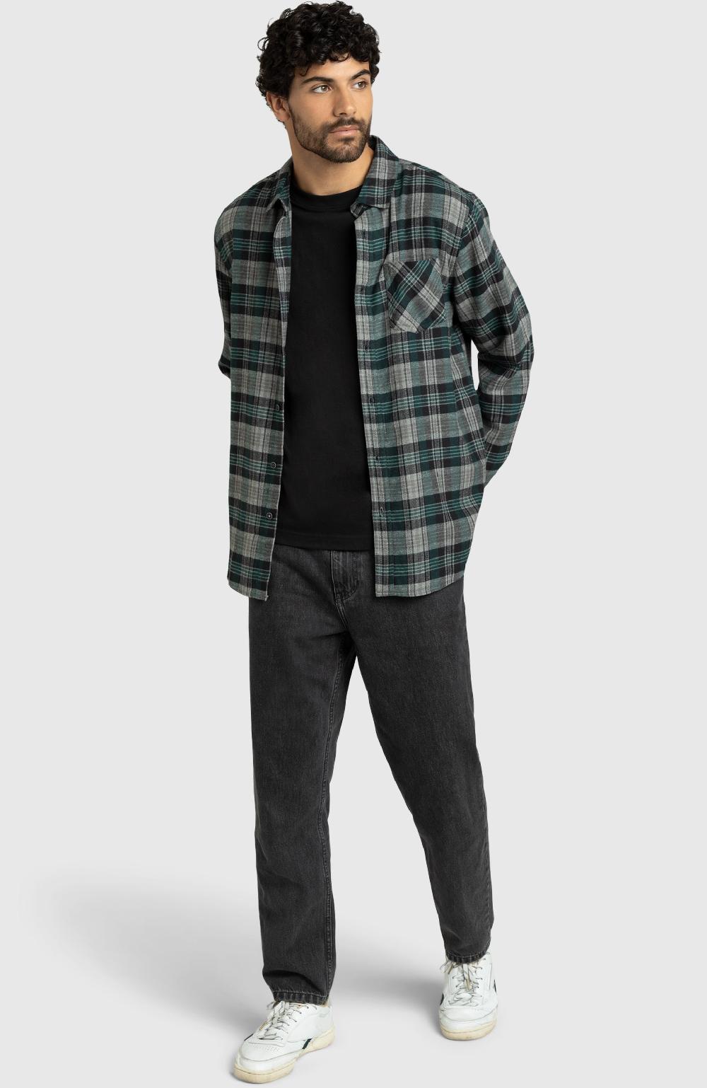 Boston Traders Pine Green Plaid Flannel Shirt