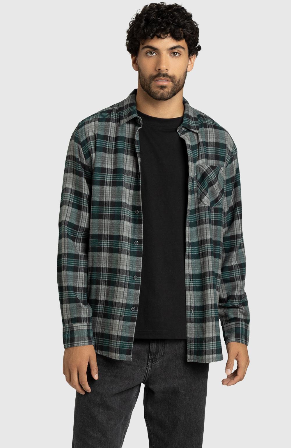 boston traders Pine Green Plaid Flannel Shirt