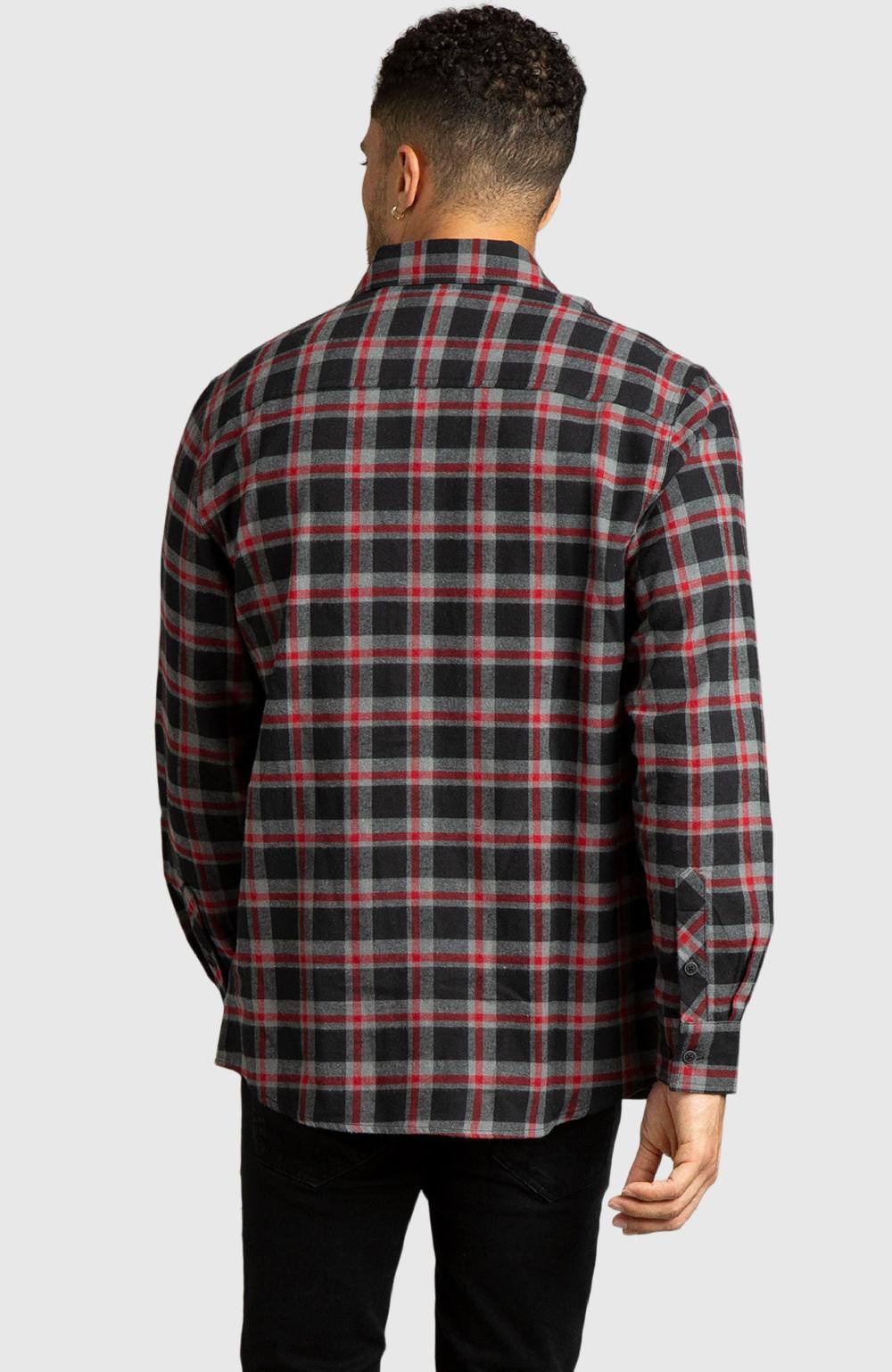 Boston Traders Red And Black Plaid Flannel Shirt