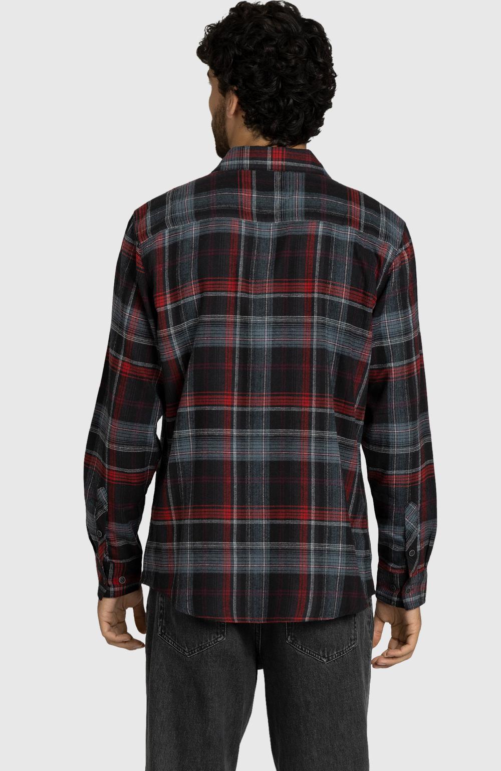 Boston Traders Red And Grey Plaid Flannel Shirt