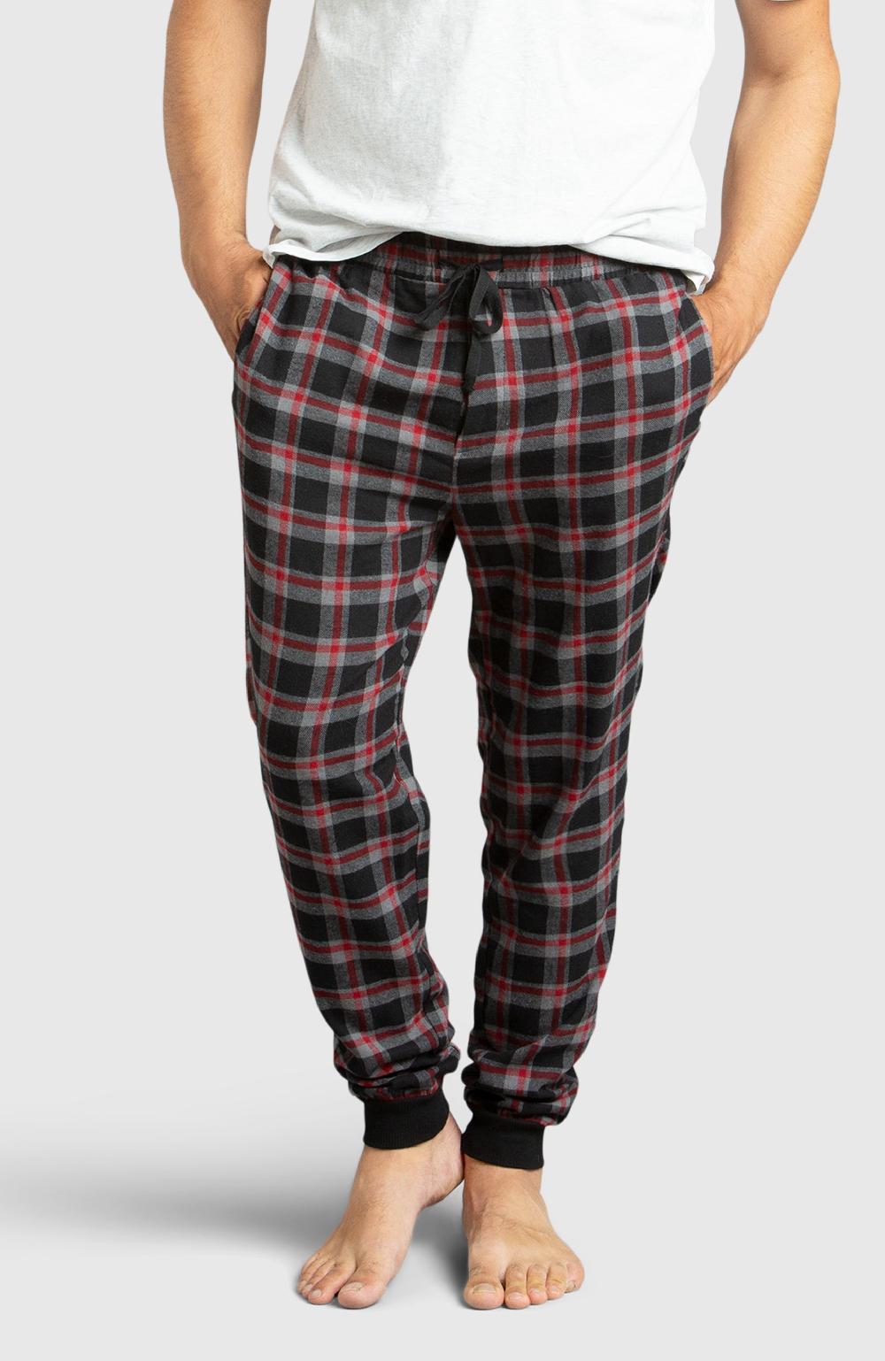 boston traders Red & Black Flannel Jogger Pyjama