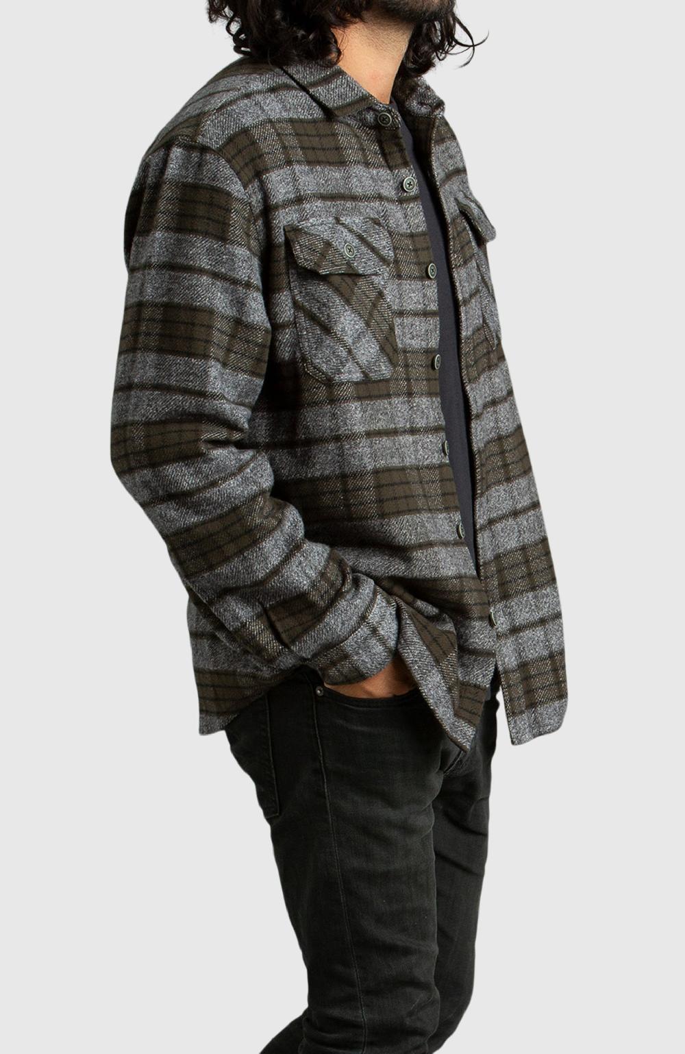 Boston Traders Rosin Melange Plaid Overshirt