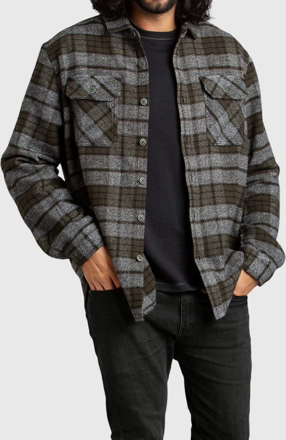 boston traders Rosin Melange Plaid Overshirt
