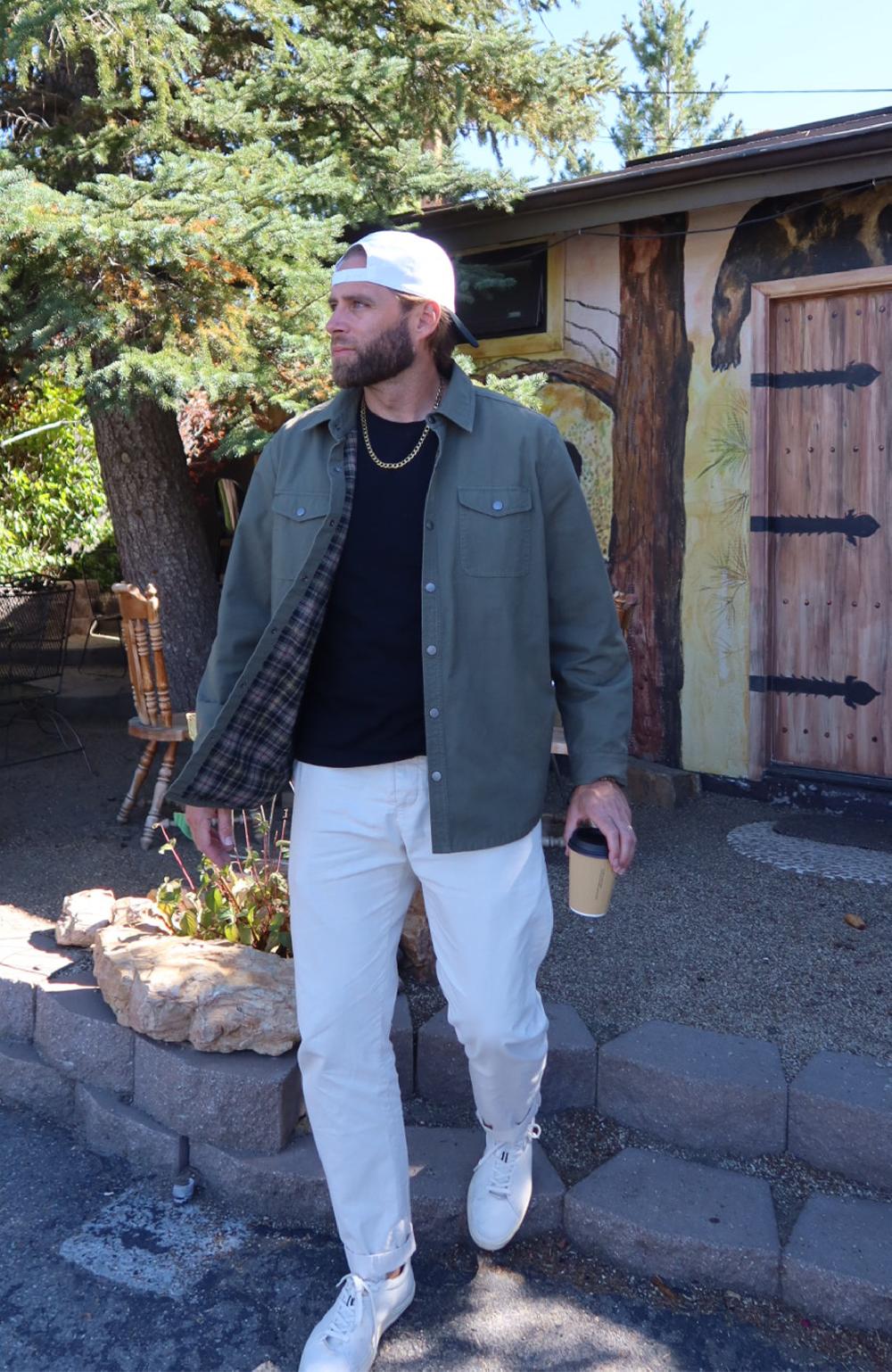 Boston Traders Sage Green Canvas Shirt Jacket