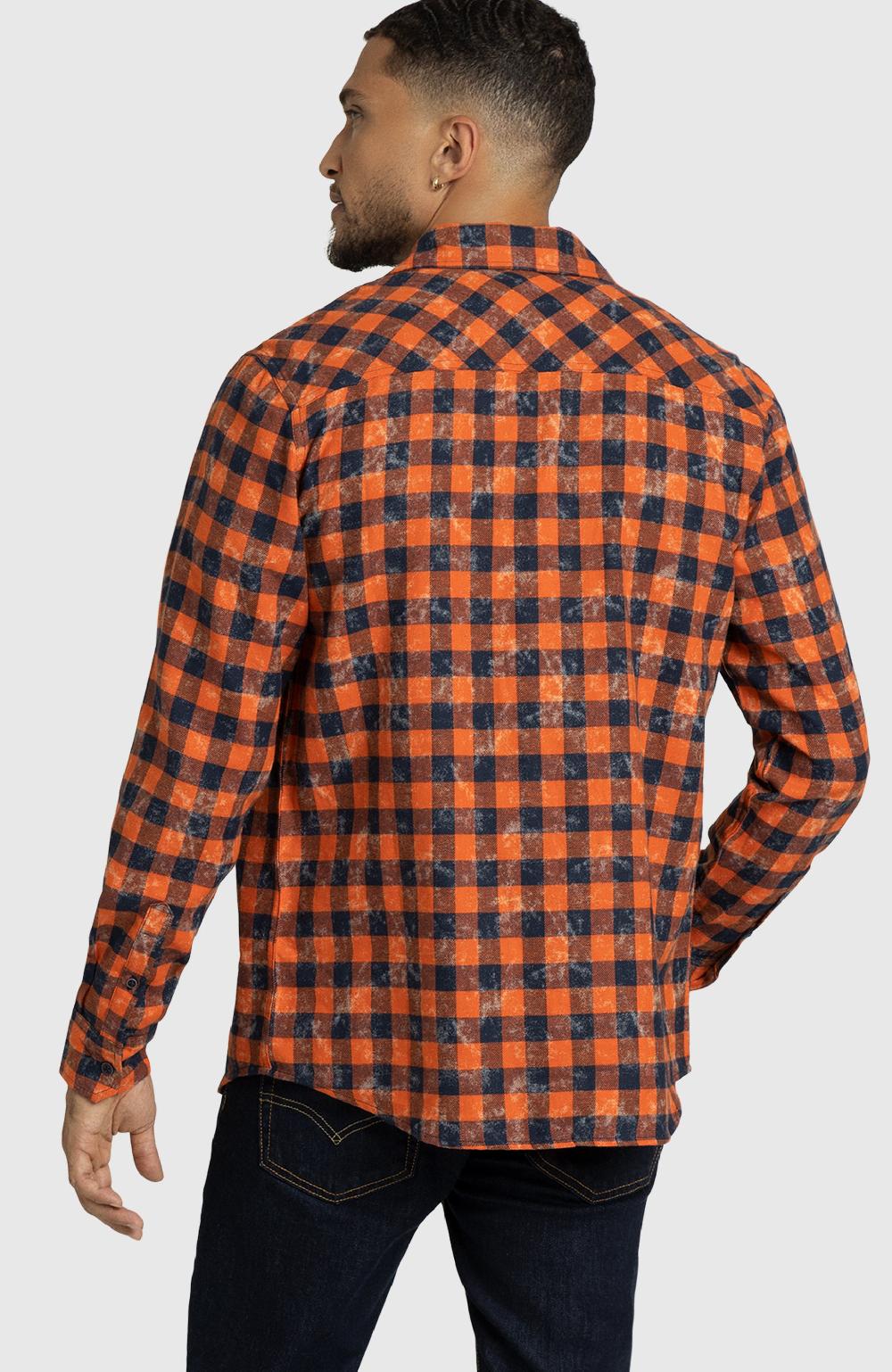 Boston Traders Spiced Orange Plaid Shirt