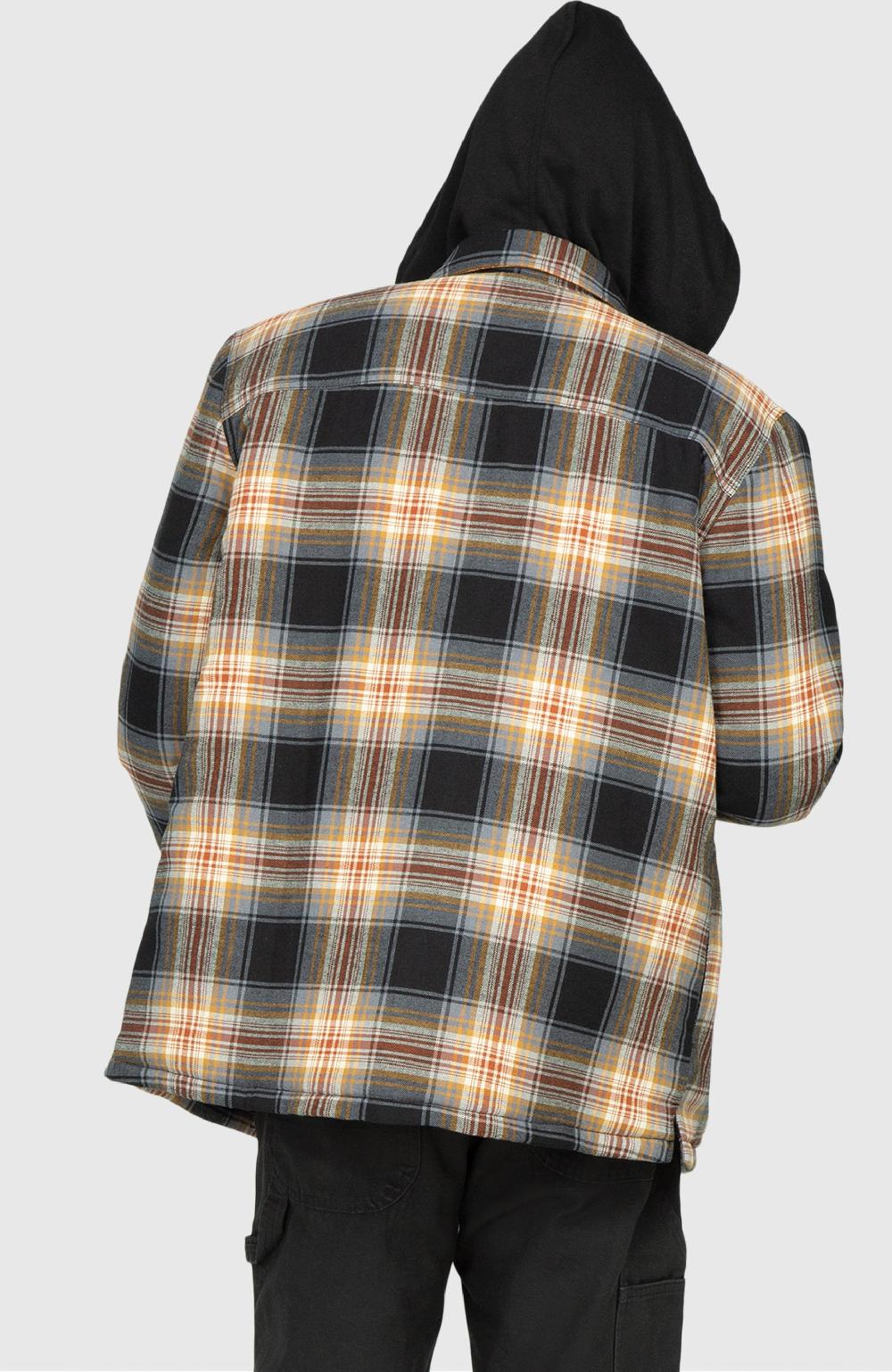 Boston Traders Chestnut Hooded Flannel Shirt Jacket