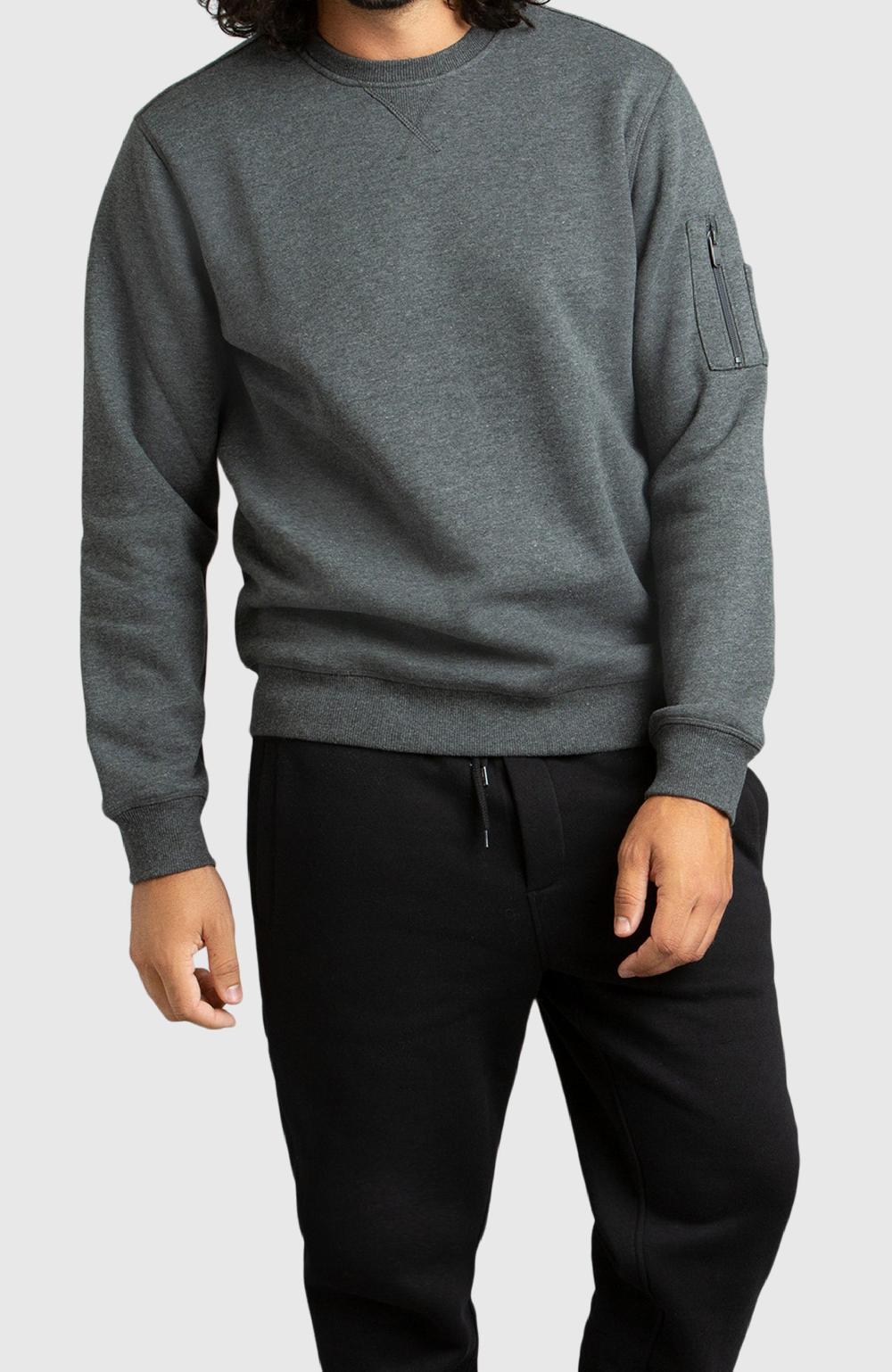 Boston Traders Dark Grey Fleece Crewneck Sweatshirt