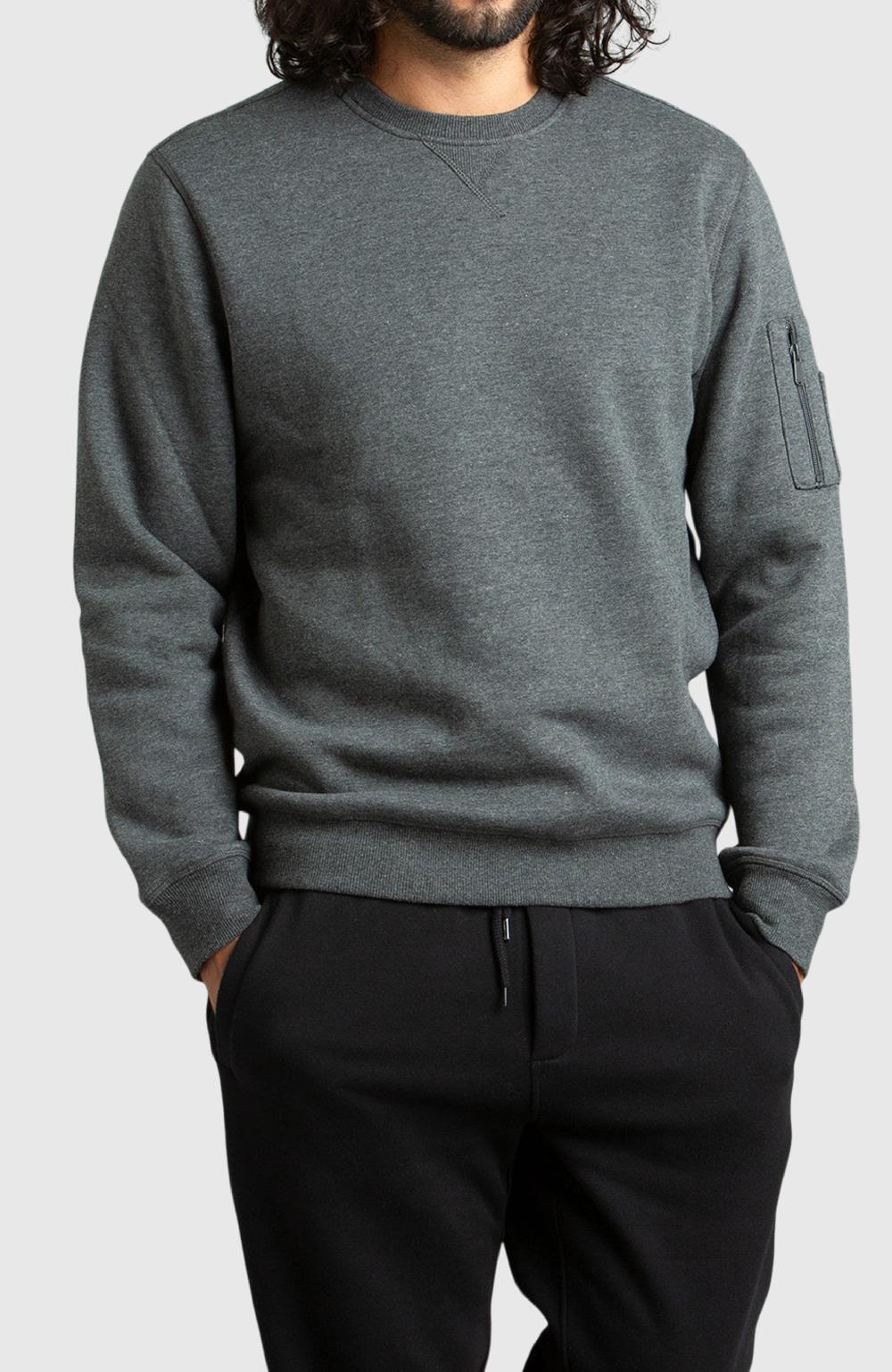 boston traders Dark Grey Fleece Crewneck Sweatshirt