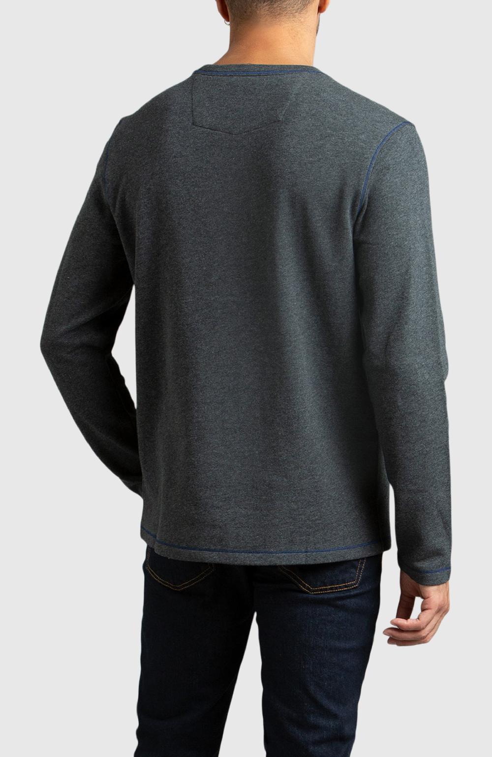 Boston Traders Dark Heather Grey Double Knit Crewneck Sweatshirt