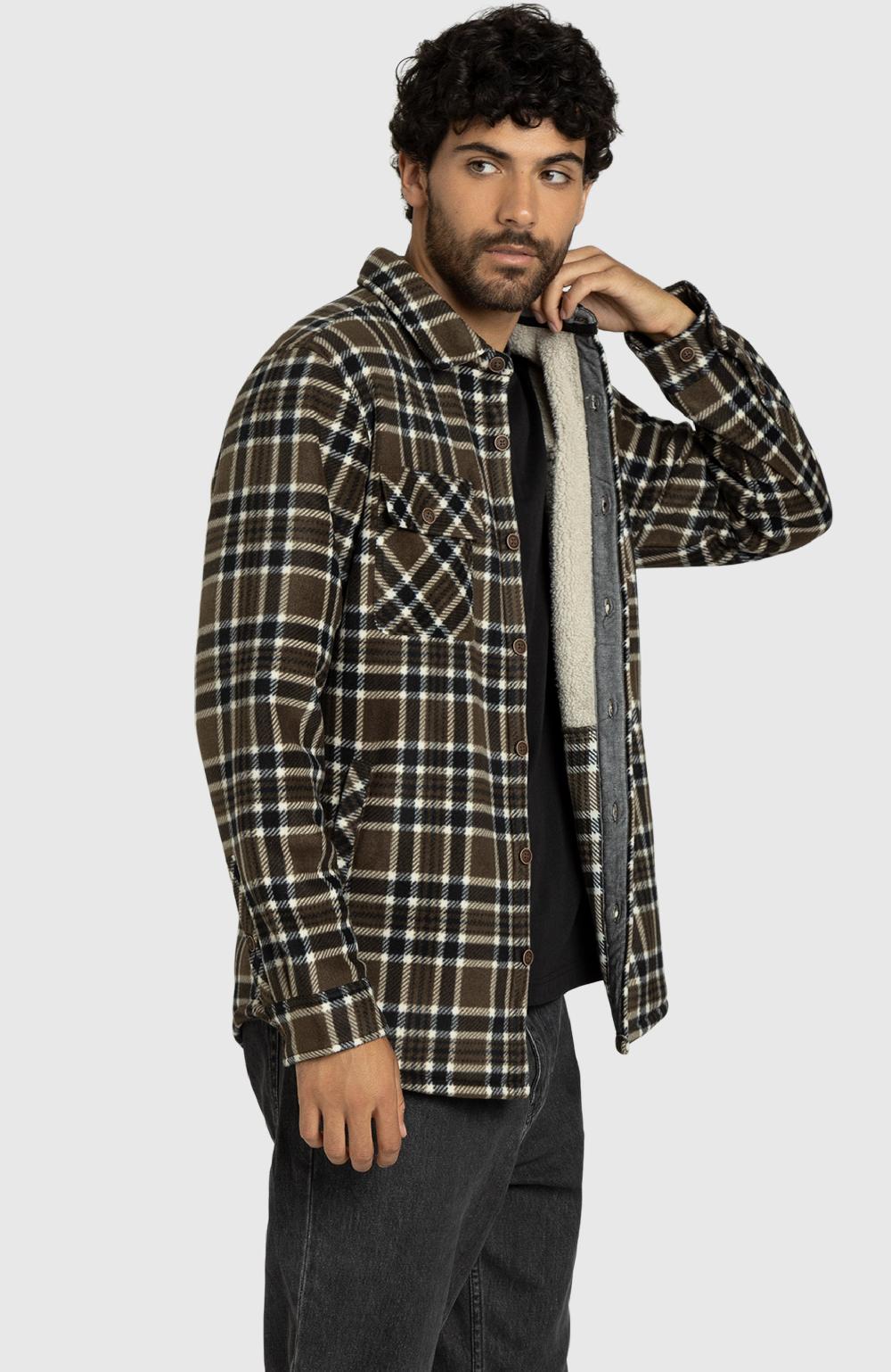 Boston Traders Espresso Bean Polar Fleece Shirt Jacket