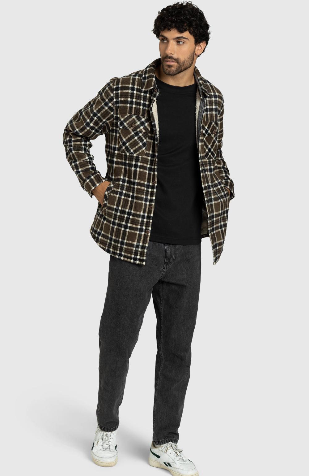 Boston Traders Espresso Bean Polar Fleece Shirt Jacket