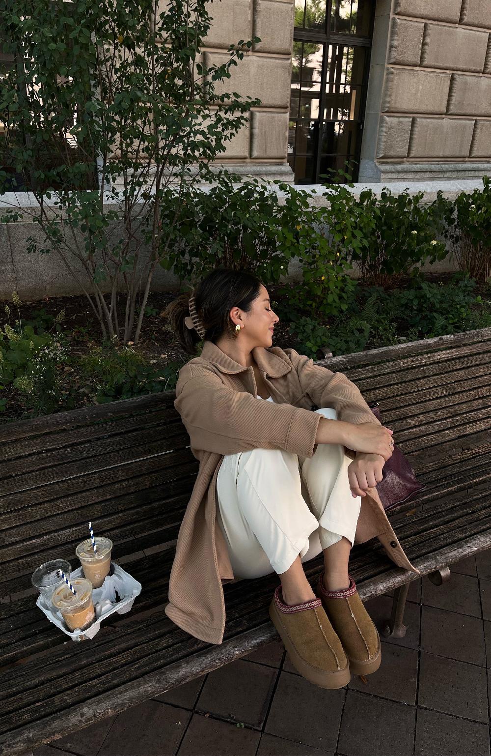 Boston Traders Hazelnut Oversized Twill Knit Shacket