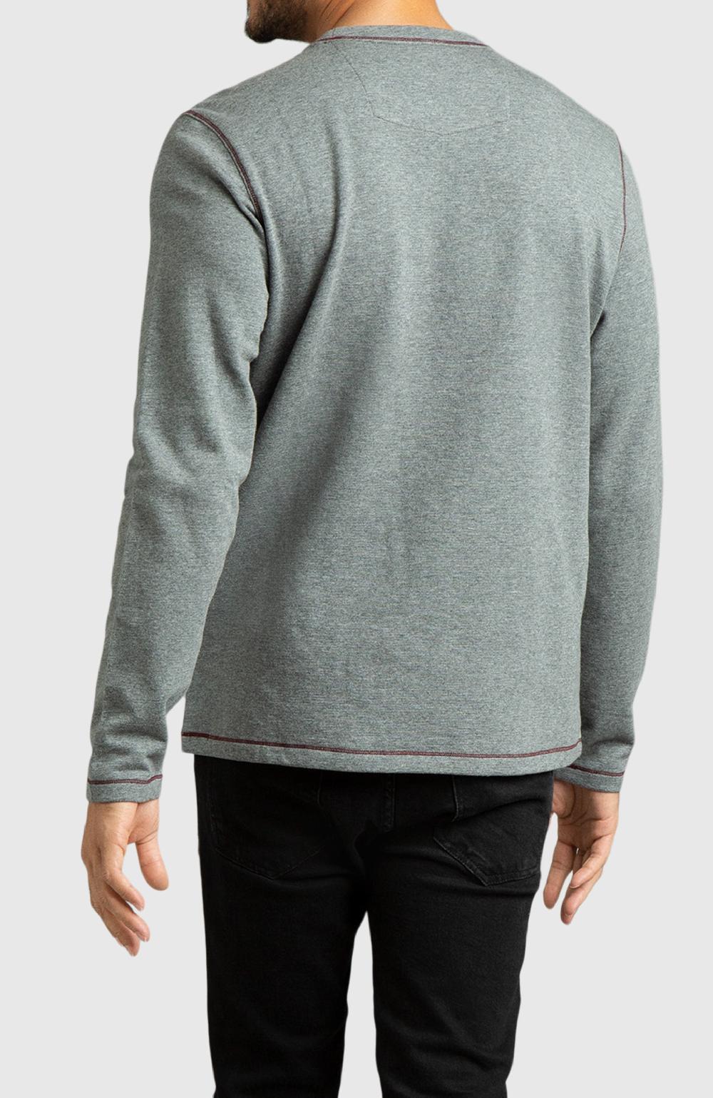 Boston Traders Heather Grey Double Knit Crewneck Sweatshirt