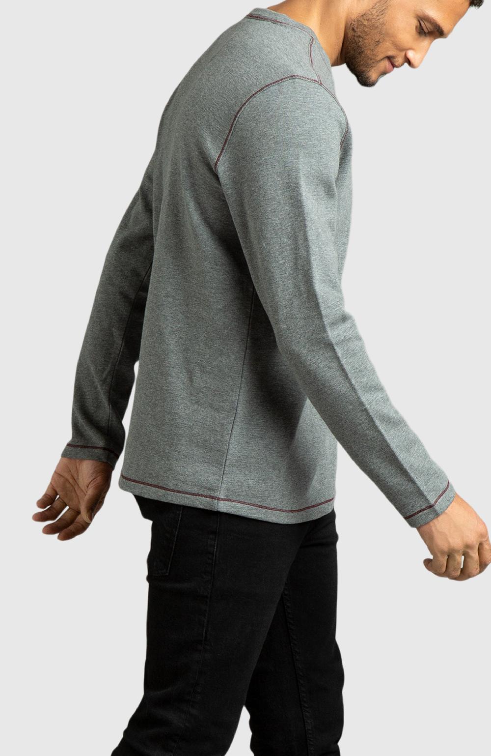 Boston Traders Heather Grey Double Knit Crewneck Sweatshirt