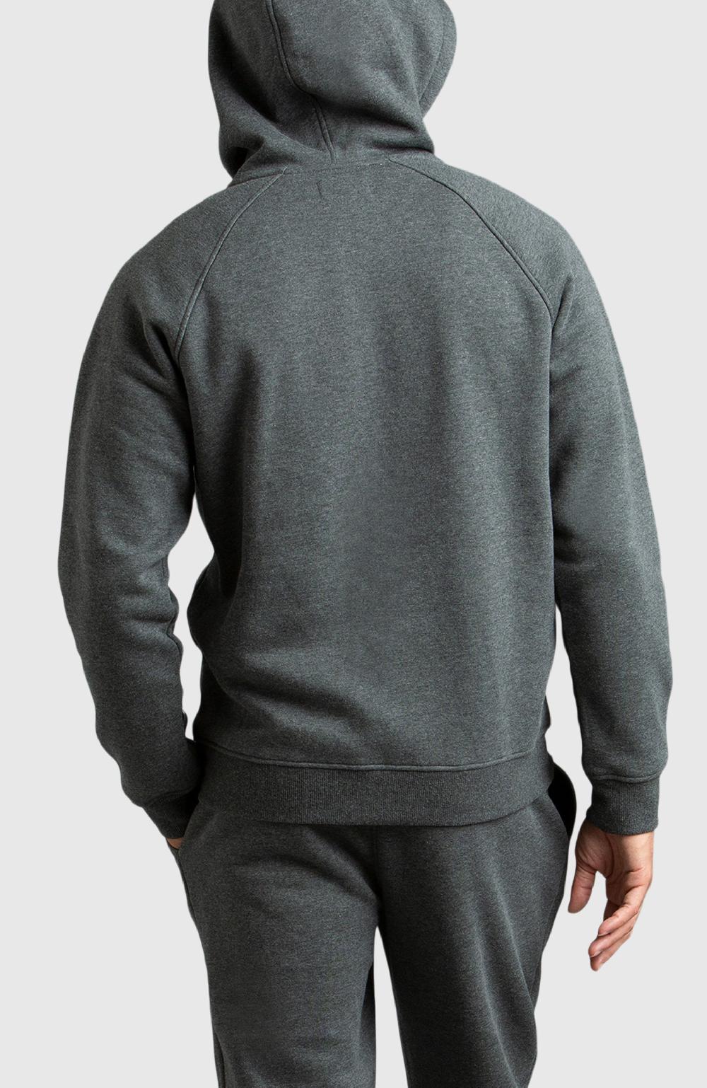 Boston Traders Heather Grey Front Zip Fleece Hoodie