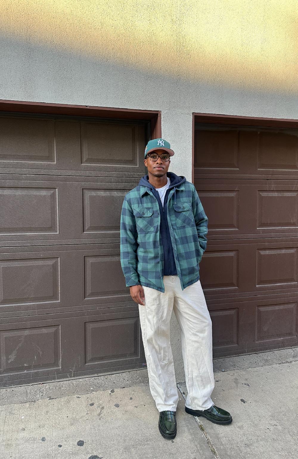 boston Traders Sea Green Hooded Flannel Shirt Jacket