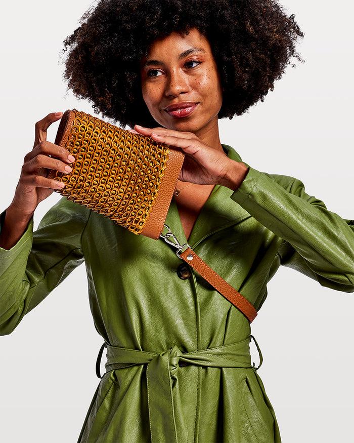 Bottletop Analuisa Anodised Crossbody Bag Copper