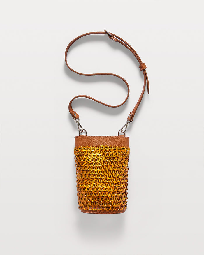 Bottletop Analuisa Anodised Crossbody Bag Copper