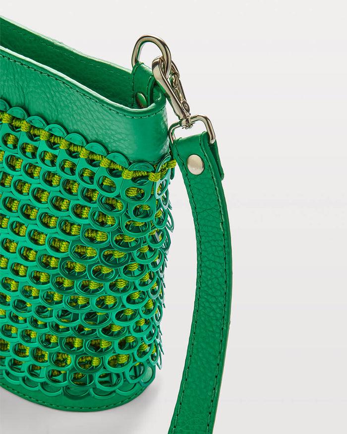 Bottletop Analuisa Anodised Crossbody Bag Green