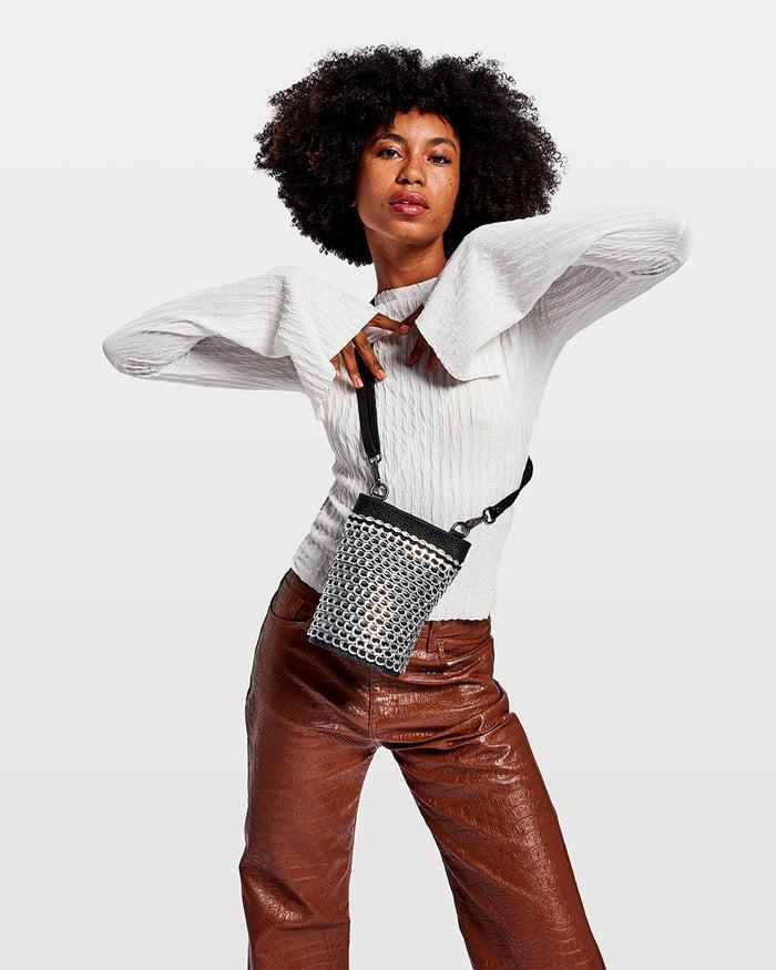 bottletop Analuisa Crossbody Bag Silver_Black