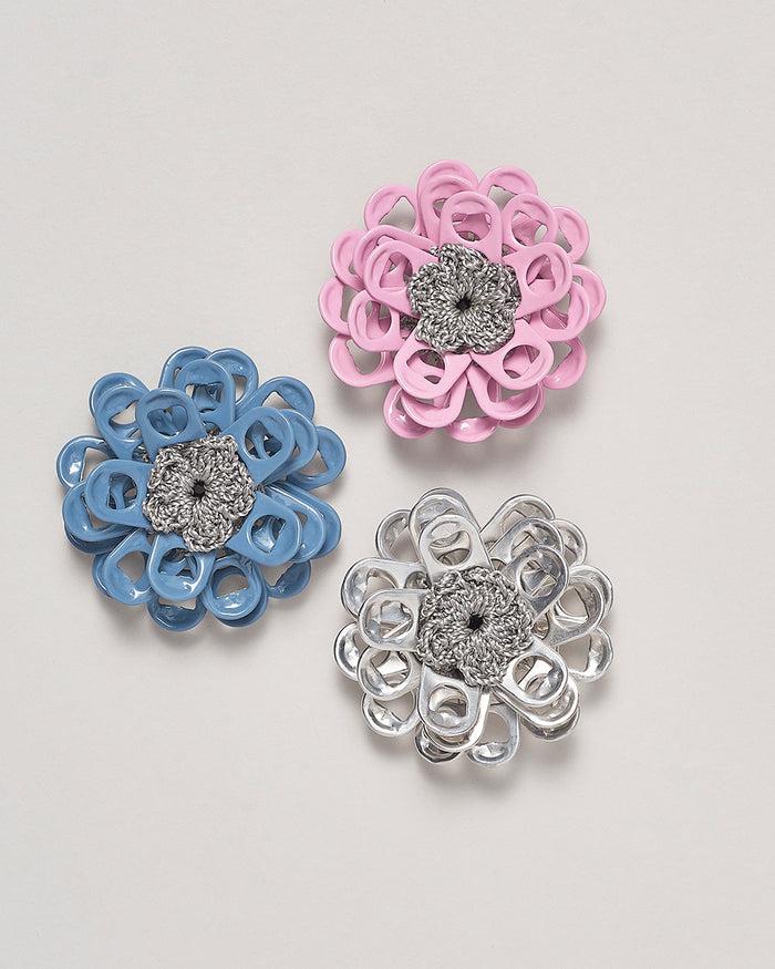Bottletop Flower Clip Enamel Gold