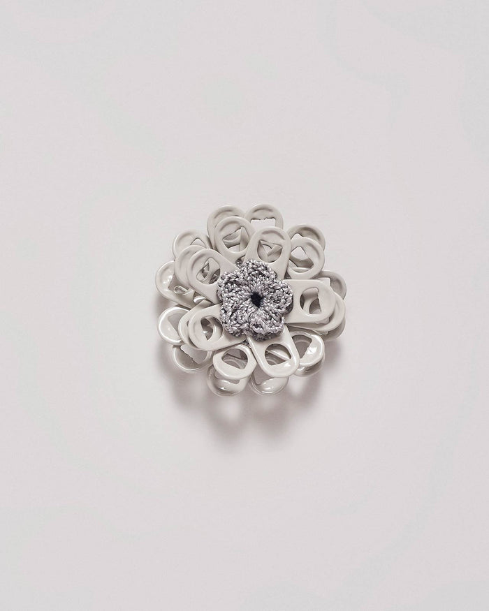Bottletop Flower Clip Enamel Gold