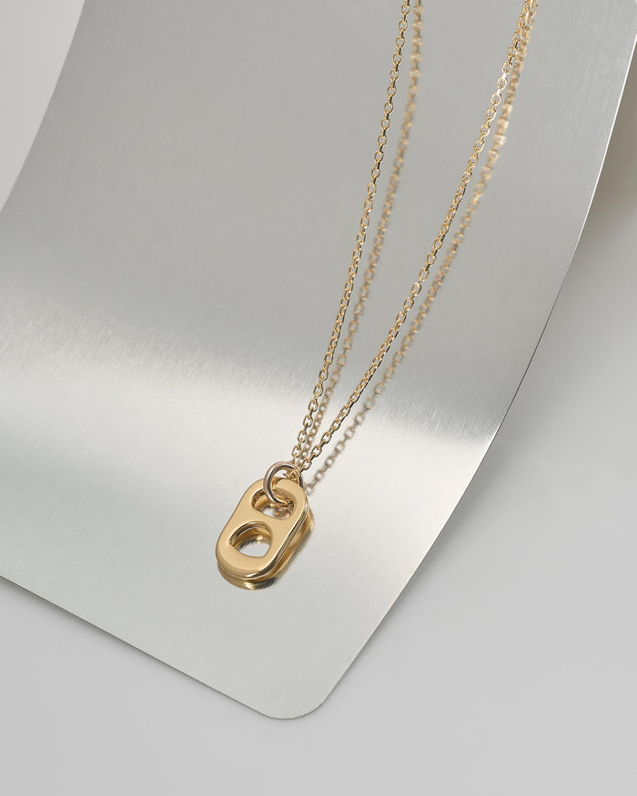 Bottletop Peace Necklace - Mini Ringpull Silver