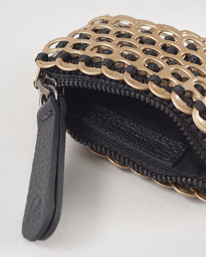 Bottletop Rosa Enamel Purse Black