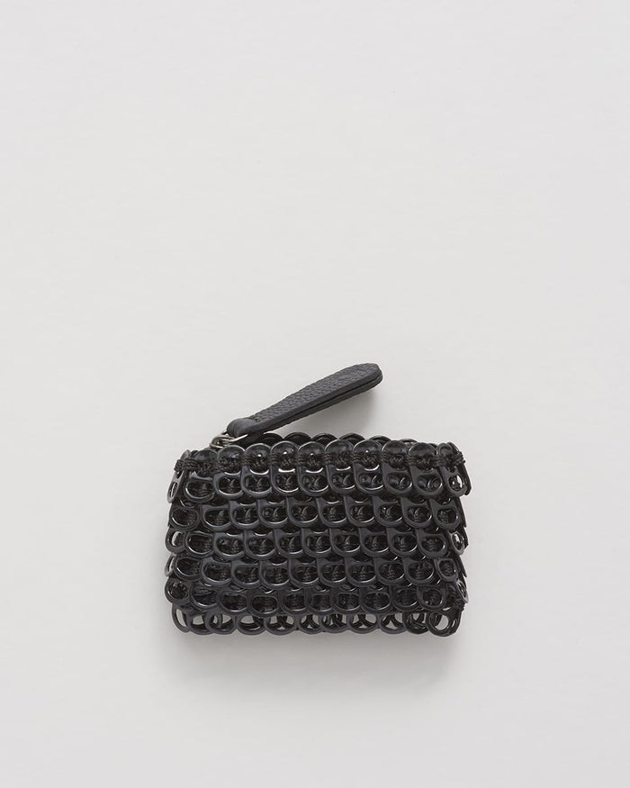 Bottletop Rosa Enamel Purse Black