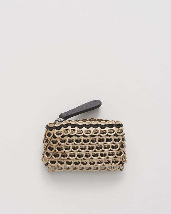 bottletop Rosa Enamel Purse Black