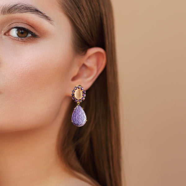 Bounkit 25mm X 18mm Carved Pear Drops (more Colors)