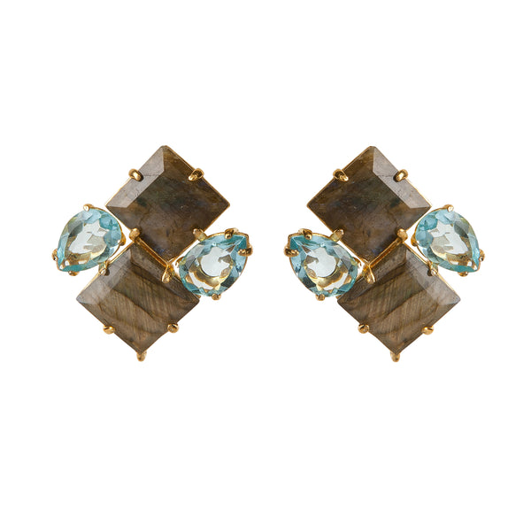 Bounkit Amethyst & Turquoise Studs (more Colors)