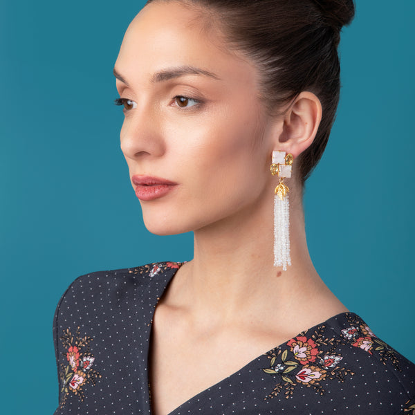 Bounkit Carole Tassel Earrings