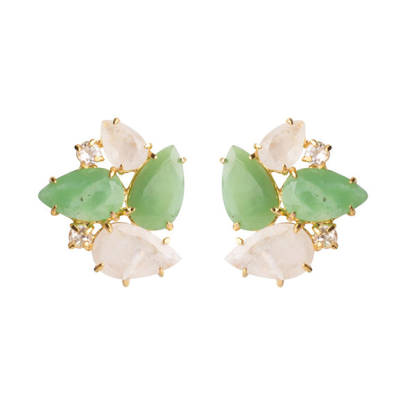 bounkit Chrysoprase & Moonstone Earrings (more colors)