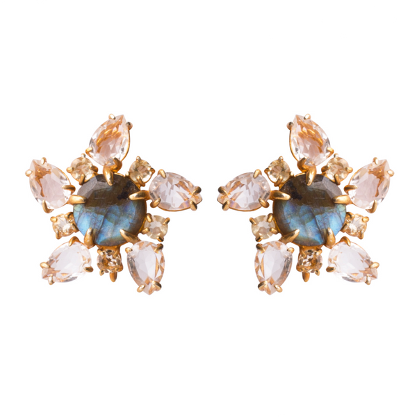 Bounkit Lemon Quartz & Pearls Earrings (more Colors)