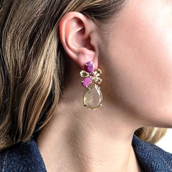 Bounkit Ruby Earrings