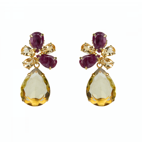 bounkit Ruby Earrings