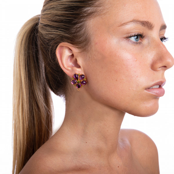 Bounkit Violet Earrings
