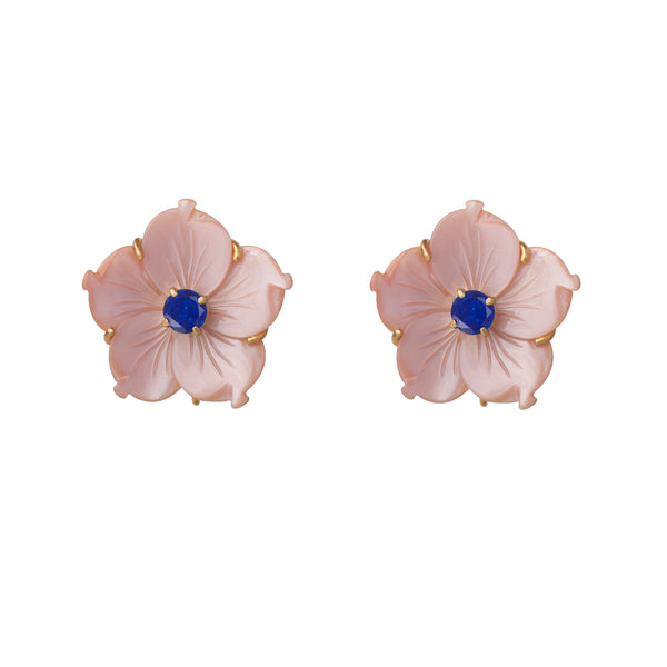 Bounkit Pink Mother Of Pearl & Chrysoprase Earrings (more Colors)