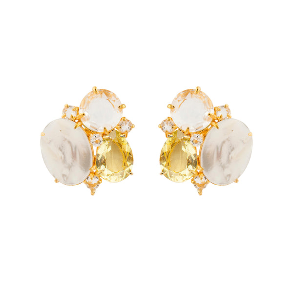 Bounkit Sterling Silver Cluster Earrings (more Colors)