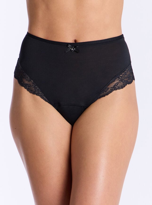 boux avenue 2 pack heavy flow modal period pants - Black