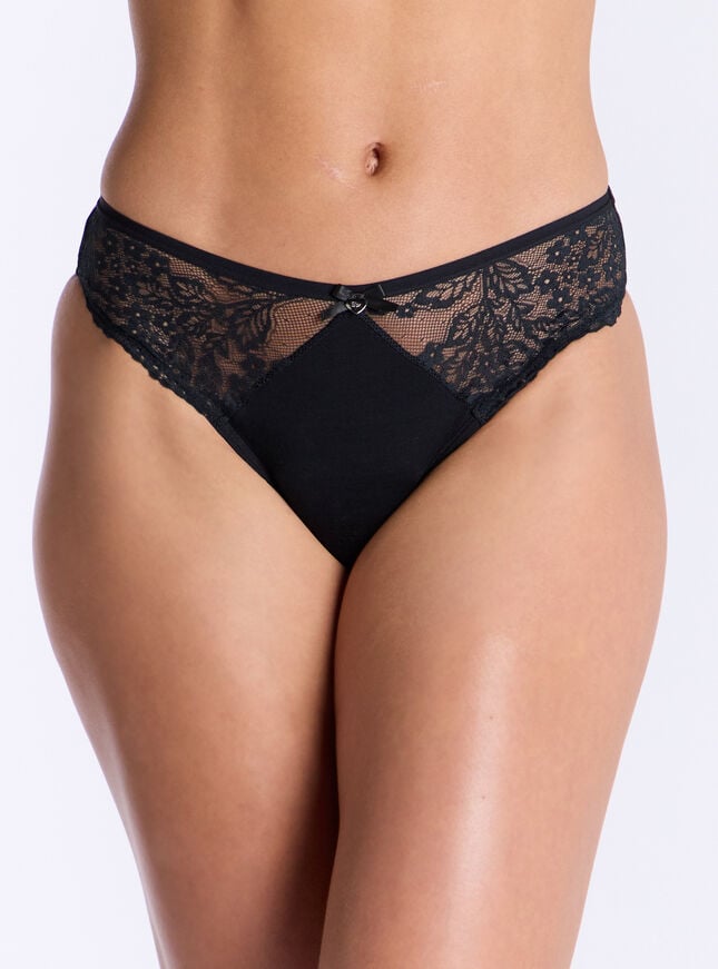 boux avenue 2 pack medium flow modal period pants - Black