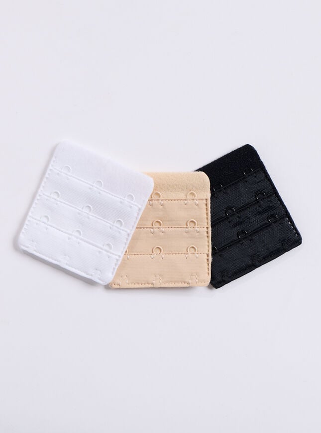 boux avenue 3 hook bra extenders - pack of 3 - Black Mix