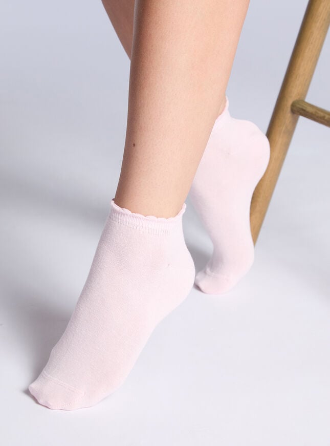 Boux Avenue 3 Pack Boux Cotton Trainer Socks - Pink Mix