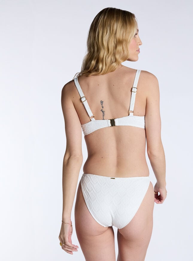 Boux Avenue Adria Textured Super Push Up Bikini Top - White